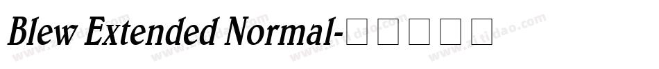 Blew Extended Normal字体转换